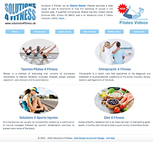 Solutions 4 Fitness website by Decent Design Taunton